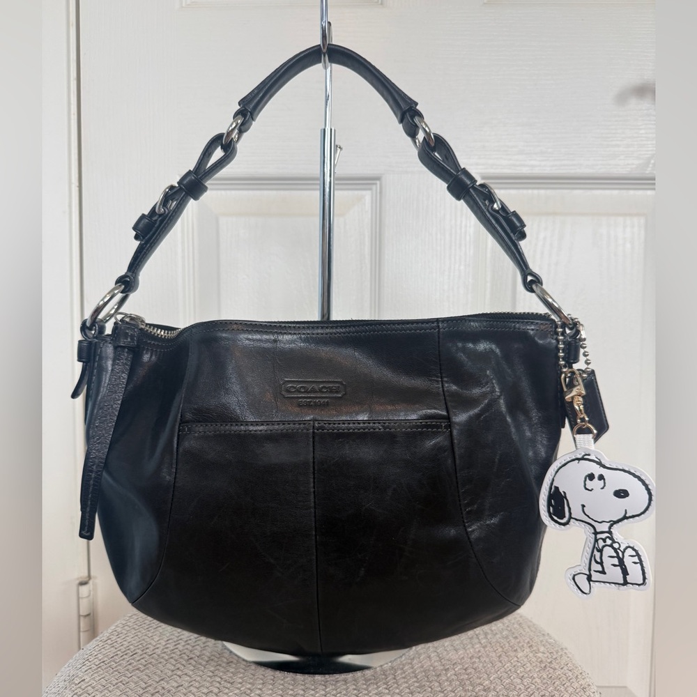 Coach Soho Black Leather Hobo Shoulder Bag